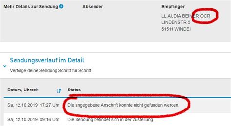 hermes adresse nicht gefunden